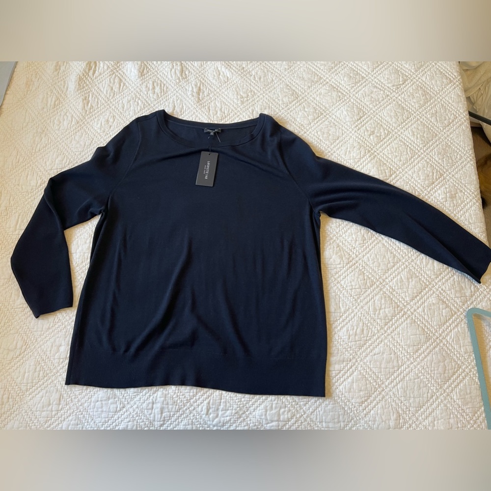 Navy blue Lafayette 148 sweater 2X